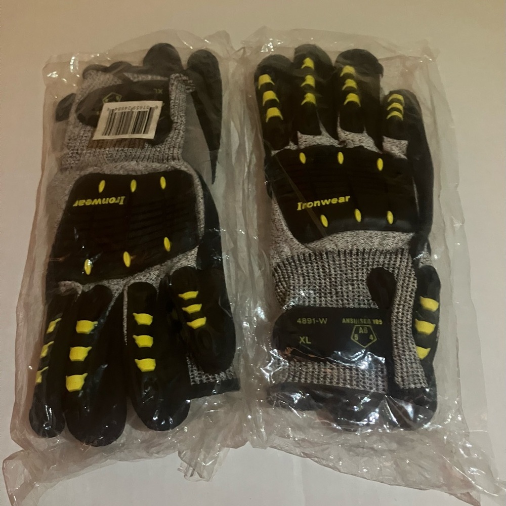 Men’s Ironwear 4891-W impact & cut resistant work gloves Sz xl 20 each